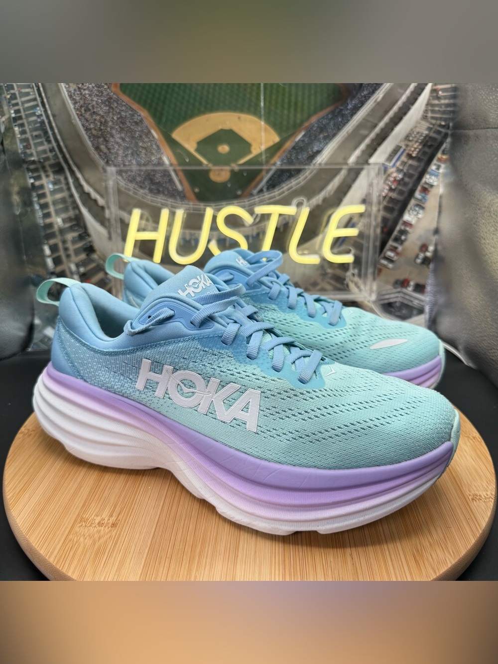 Hoka One One Bondi 8 Airy Blue Sunlit Ocean (Women's) Sz 8B